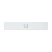 Elegant Dusty Blue Floral Crest Wedding Einladungsbanderole (Flach)