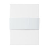 Elegant Dusty Blue Floral Crest Wedding Einladungsbanderole (Rückseitenbeispiel)