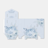 Elegant Dusty Blue Floral Geschenkschachtel (Ungefaltet)