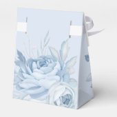 Elegant Dusty Blue Floral Geschenkschachtel (Rückseite)