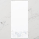 Elegant Dusty Blue Floral Greenerity Wedding Menükarte (Rückseite)