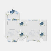 Elegant Dusty Blue Floral Rustikales Brautparty Geschenkschachtel (Ungefaltet)