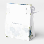 Elegant Dusty Blue Floral Rustikales Brautparty Geschenkschachtel (Rückseite)