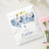 Elegant Dusty Blue Floral Taufe Geschenktütchen (Versiegelt)
