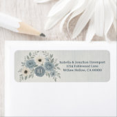 Elegant Dusty Blue Floral Wax Seal Wedding (Insitu)