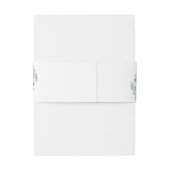 Elegant Dusty Blue Floral Wedding Einladungsbanderole (Rückseitenbeispiel)