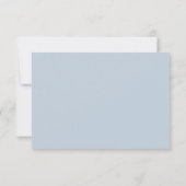 Elegant Dusty Blue Floral Wedding Meal Choice RSVP Karte (Rückseite)