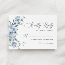 Elegant Dusty Blue Floral Wedding