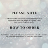 Elegant Dusty Blue Floral Wedding Table Place Card Tischnummer