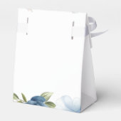 Elegant Dusty Blue Floral Wedding Vielen Dank Geschenkschachtel (Rückseite)