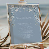 Elegant Dusty Blue Flowers Blumenzwiebeldetails