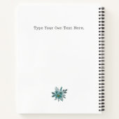 Elegant Dusty Blue Flowers Zuhause Sweet Zuhause C Notizblock (Rückseite)