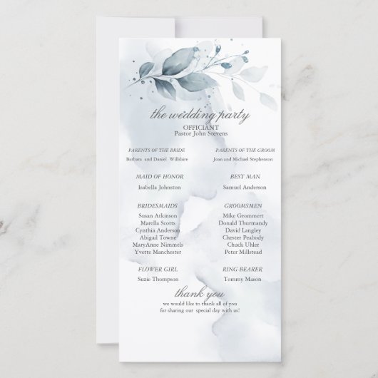 Elegant Dusty Blue Foliage (Rückseite)