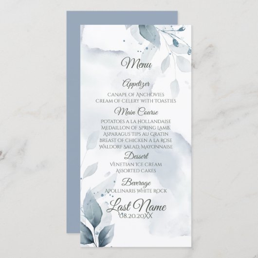 Elegant Dusty Blue Foliage (Vorne/Hinten)