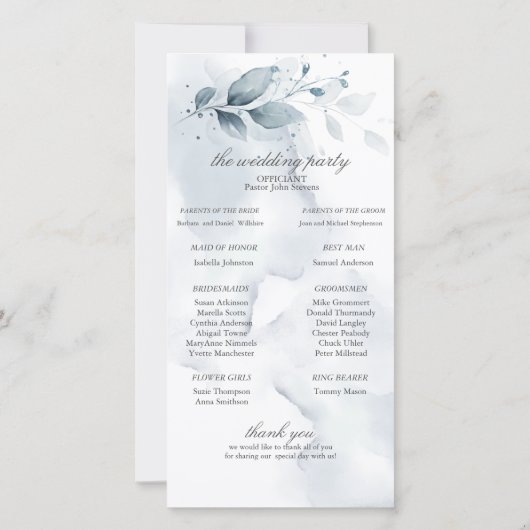 Elegant Dusty Blue Foliage2 (Rückseite)