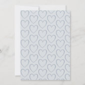 Elegant Dusty Blue Foto & Herz Save the Date (Rückseite)