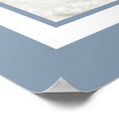 Elegant Dusty Blue Foto Wedding Welcome Sign Poster (Ecke)