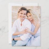 Elegant Dusty Blue French Floral Save the Date (Rückseite)