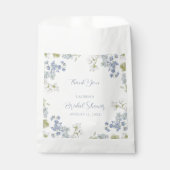 Elegant Dusty Blue Garden Danke Brautparty Geschenktütchen (Vorderseite)