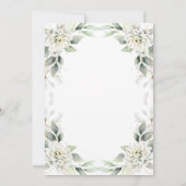 Elegant Dusty Blue Greenery Brautparty Einladung (Rückseite)