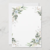 Elegant Dusty Blue Greenery Bridal Brunch Einladun Einladung (Rückseite)