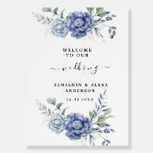 Elegant Dusty Blue Greenery Hochzeitsmaterial