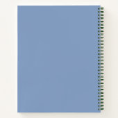 Elegant Dusty Blue Herringbone Notebook Planner Notizblock (Rückseite)