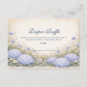 Elegant Dusty Blue Hydrangea Garden Diapper Raffle Begleitkarte (Vorderseite)