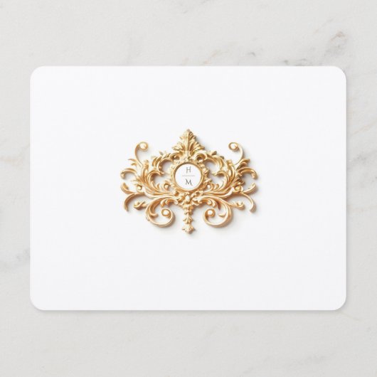 Elegant Dusty Blue Hydrangeas Begleitkarte (Rückseite)