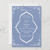 ELEGANT dusty blue ISLAMIC WEDING Einladung (Vorderseite)