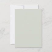 Elegant Dusty Blue Ivory Floral Sage Green RSVP Karte (Rückseite)