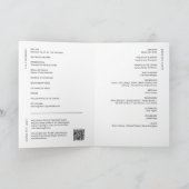 Elegant Dusty Blue Minimal QR Code eingewickelt Programm (Innenseite)