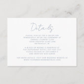 Elegant Dusty Blue Minimal Script Wedding Begleitkarte (Vorderseite)