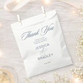 Elegant dusty blue minimalistisch Danke Hochzeit Geschenktütchen (Ausgeschnitten)