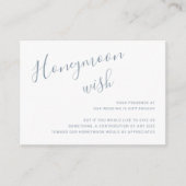 Elegant Dusty Blue Modern Wedding Begleitkarte (Vorderseite)