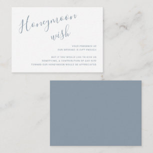 Elegant Dusty Blue Modern Wedding Begleitkarte