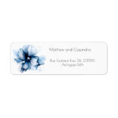 Elegant Dusty Blue Navy Blume Hochzeit (Vorne)