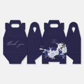 Elegant Dusty Blue Navy Floral Wedding Geschenkschachtel (Ungeklappt)