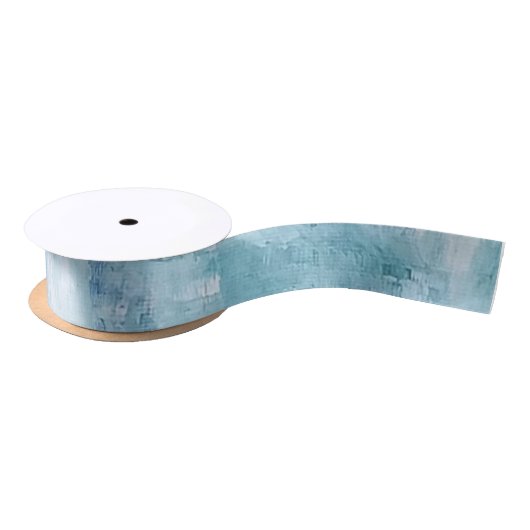 Elegant Dusty Blue Navy Wedding Watercolor Satinband (Spule)