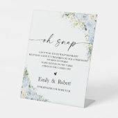 Elegant Dusty Blue Oh Snap Sign Sockelschild (Vorderseite)