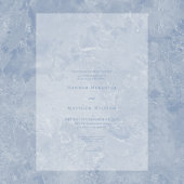 Elegant Dusty Blue Pastel Wildblume Wappen Wedding Pergament Einladungen