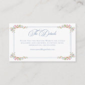 Elegant Dusty Blue Pastel Wildflower Crest Wedding Begleitkarte (Vorderseite)