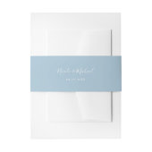 Elegant Dusty Blue Personalisiert Wedding Einladungsbanderole (Vorderseite Beispiel)