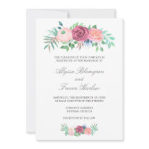 Elegant Dusty Blue Pink Floral Wedding