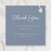 Elegant Dusty Blue Religious Cross Boy Taufe Geschenkanhänger (Rückseite)