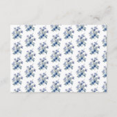 Elegant Dusty Blue Ribbon Bow Brautparty Rezept Begleitkarte (Rückseite)