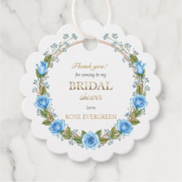 Elegant Dusty Blue Rose Baby's Breathe Vielen Dank Geschenkanhänger