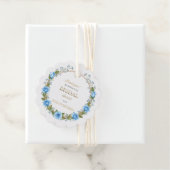 Elegant Dusty Blue Rose Baby's Breathe Vielen Dank Geschenkanhänger (Beispiel)