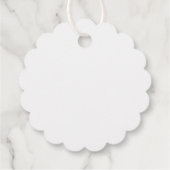 Elegant Dusty Blue Rose Baby's Breathe Vielen Dank Geschenkanhänger (Rückseite)