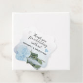 Elegant Dusty Blue Rose Wedding Vielen Dank Geschenkanhänger (Beispiel)